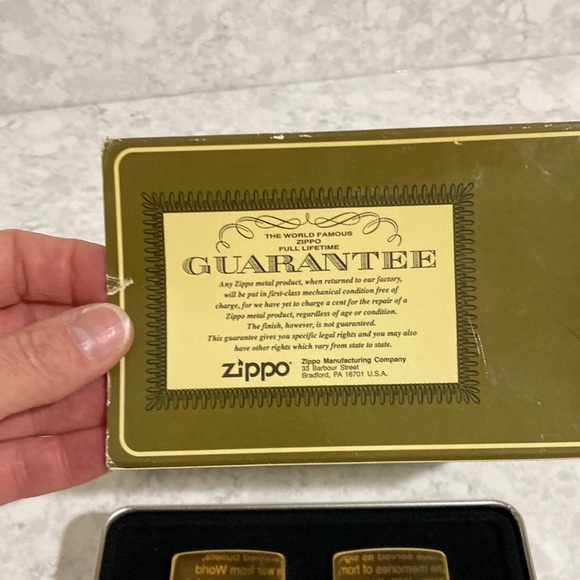 Zippo lighters Korean War Veterans vintage collectors set in tin - Picture 5 of 13